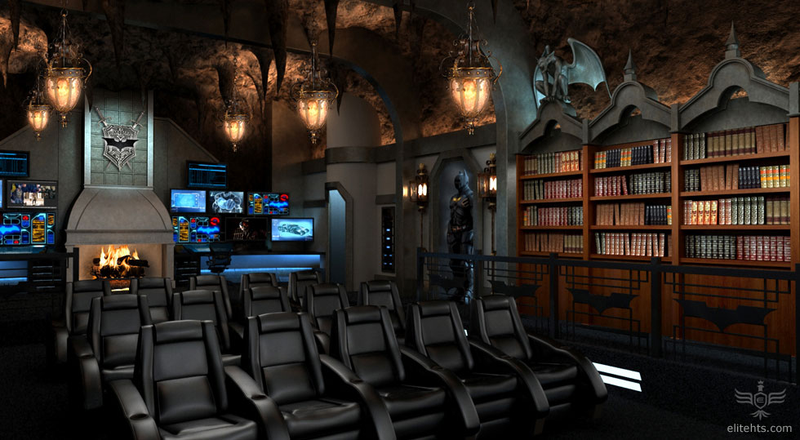 Illustration for article titled Batcave-inspired home theater would fit right in at Wayne Manor